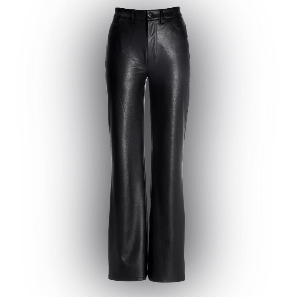 BOSTON PROPER Malibu Faux Leather Wide Leg Five Pocket Pant - Picture 3 of 10